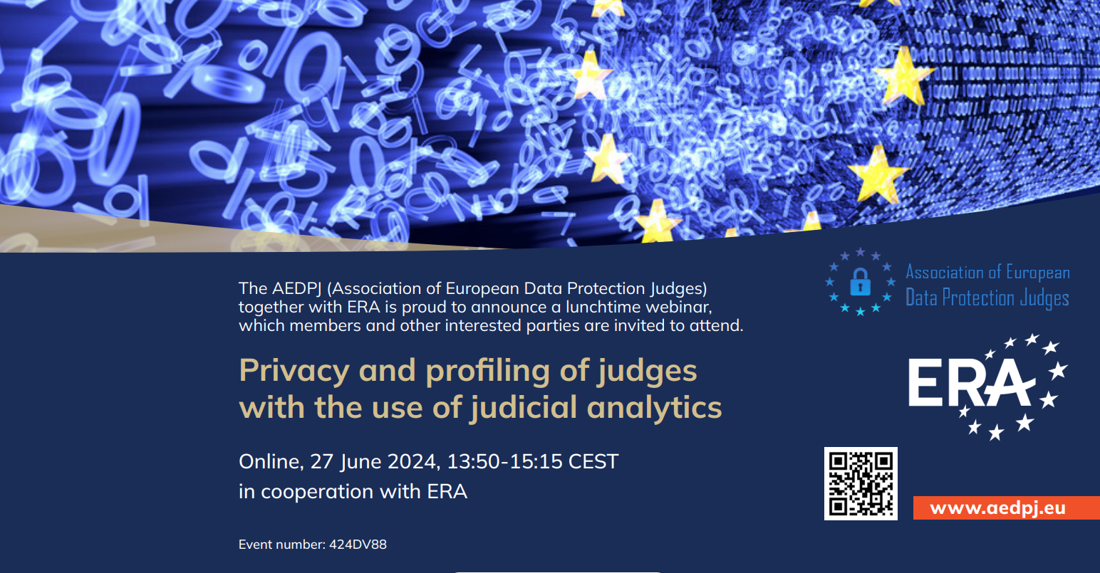 Privacy and profiling of judges with the use of judicial analytics